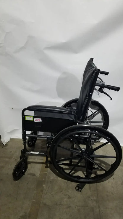 Reuse Medical Equipment Nova Folding Manual Wheelchair - Lightweight Black Padded Comfort Seat Wheelchairs, second-hand product photo 1