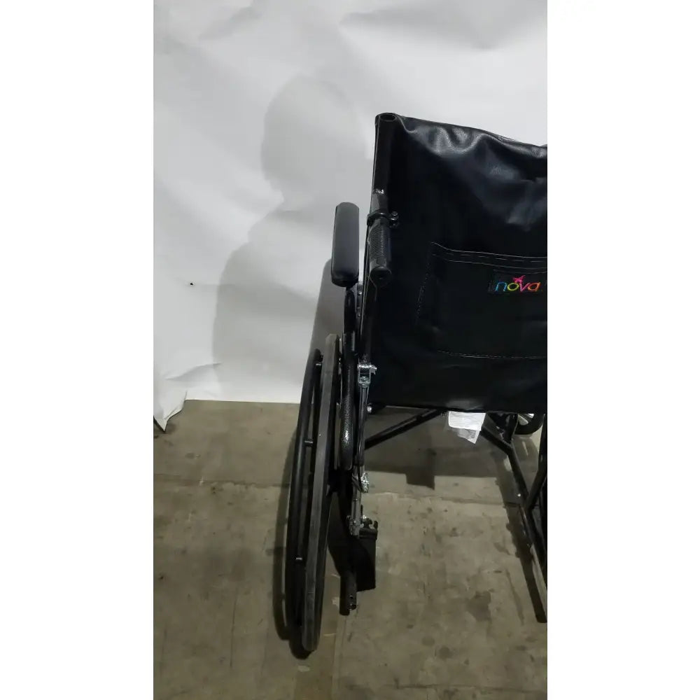 Reuse Medical Equipment Nova Folding Manual Wheelchair - Lightweight Black Padded Comfort Seat Wheelchairs, second-hand product photo 3
