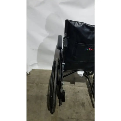 Reuse Medical Equipment Nova Folding Manual Wheelchair - Lightweight Black Padded Comfort Seat Wheelchairs, second-hand product photo 3