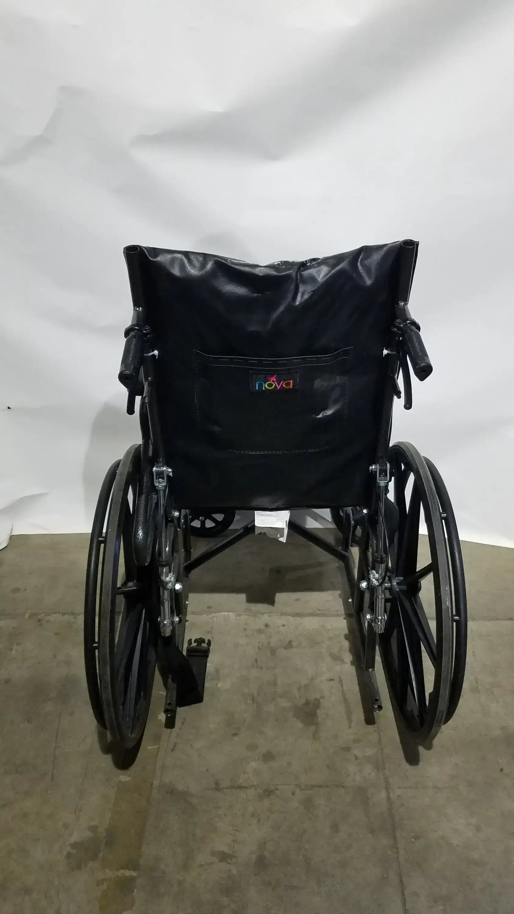 Reuse Medical Equipment Nova Folding Manual Wheelchair - Lightweight Black Padded Comfort Seat Wheelchairs, second-hand product photo 5