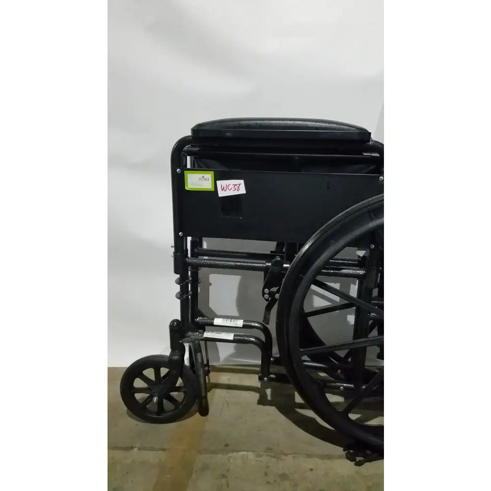 Reuse Medical Equipment Nova Folding Manual Wheelchair - Lightweight Black Padded Comfort Seat Wheelchairs, second-hand product photo 18