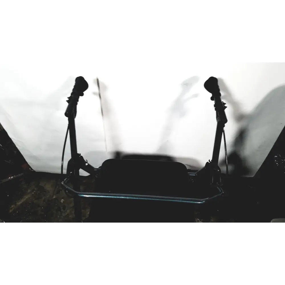 Black microphone stands with adjustable arms and cables positioned symmetrically for nova lightweight transport chair product display