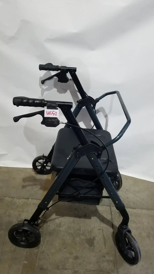 Reuse Medical Equipment Nova Rolling Walker for Seniors, 4-Wheel Rollator with Seat, Black Walkers, second-hand product photo 1