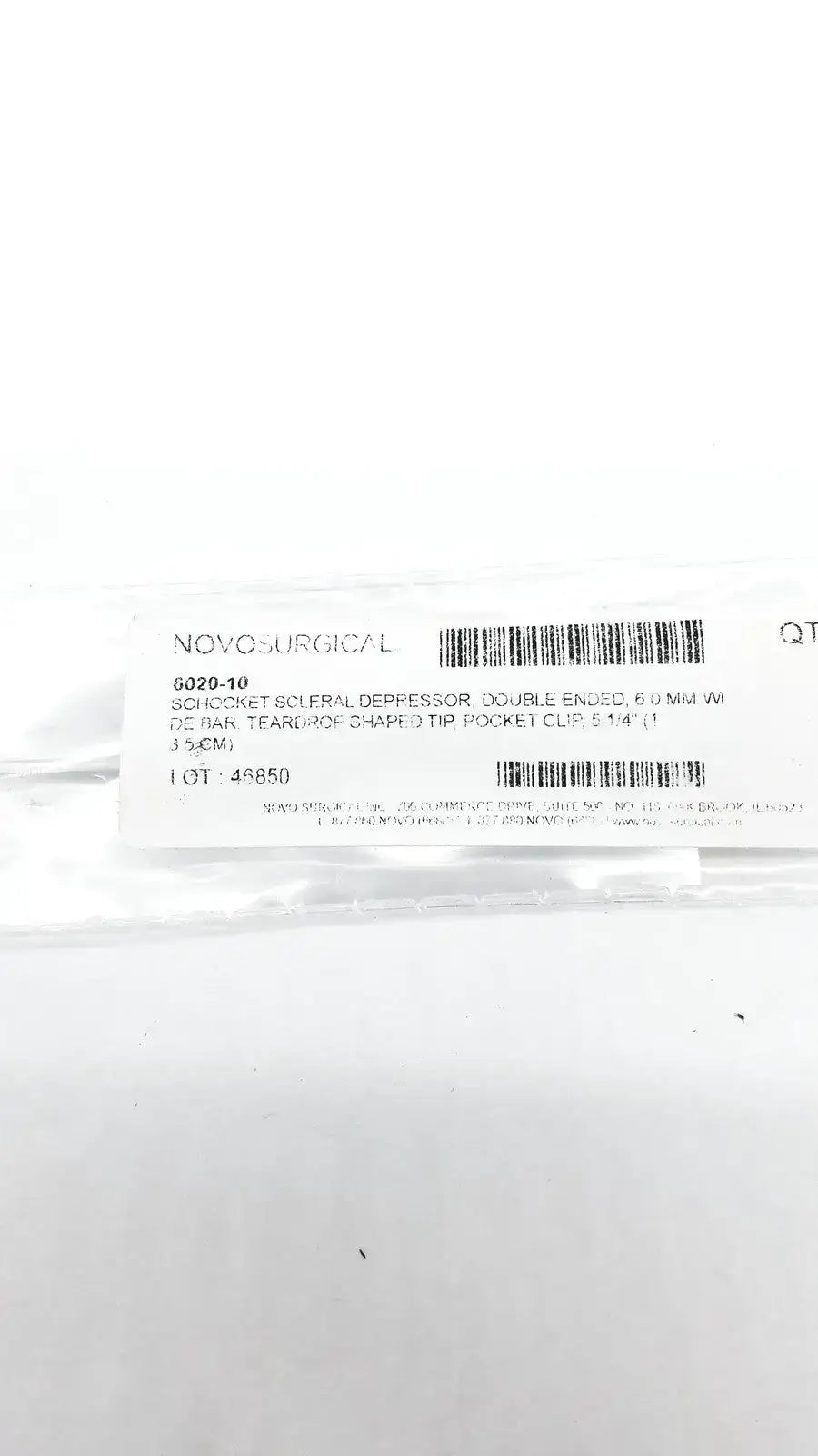 Novo Surgical 6020-10 Schocket Scleral Depressor Surgical Instrument, second-hand product photo 2