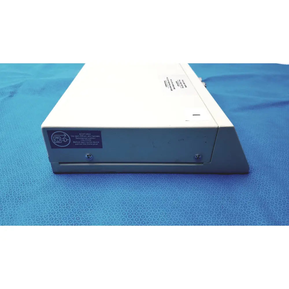 White plastic ntsc otoscope camera with gray base and xenon light source for medical ENT examination system