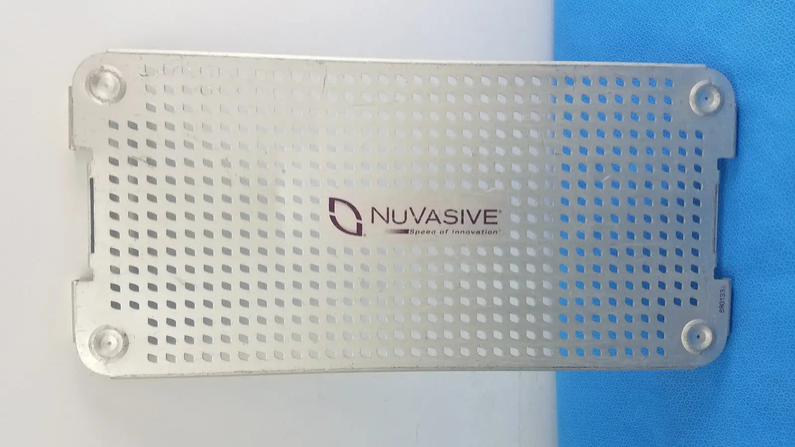 Reuse Medical NuVasive 8801330 Perforated Aluminum Surgical Instrument Tray Lid Replacement Sterilization Trays & Cases, second-hand product photo 1