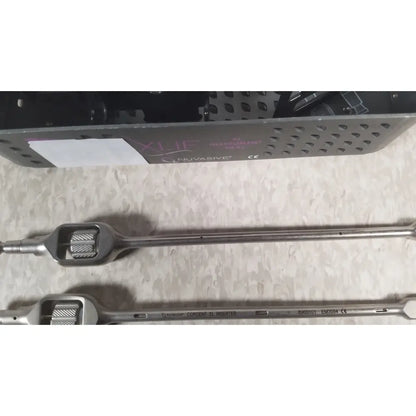 Silver nuvasive xlif xlif x1 instrument with textured grip and engraved markings for instrument tray 6900018 missing piece