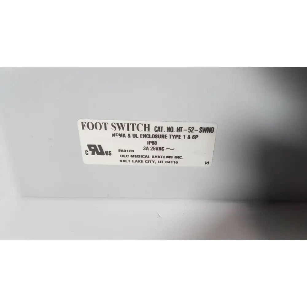 OEC Medical HT-52-SWNO HT-52-SW Foot Switch Foot Switch, as-is (for parts) product photo 5