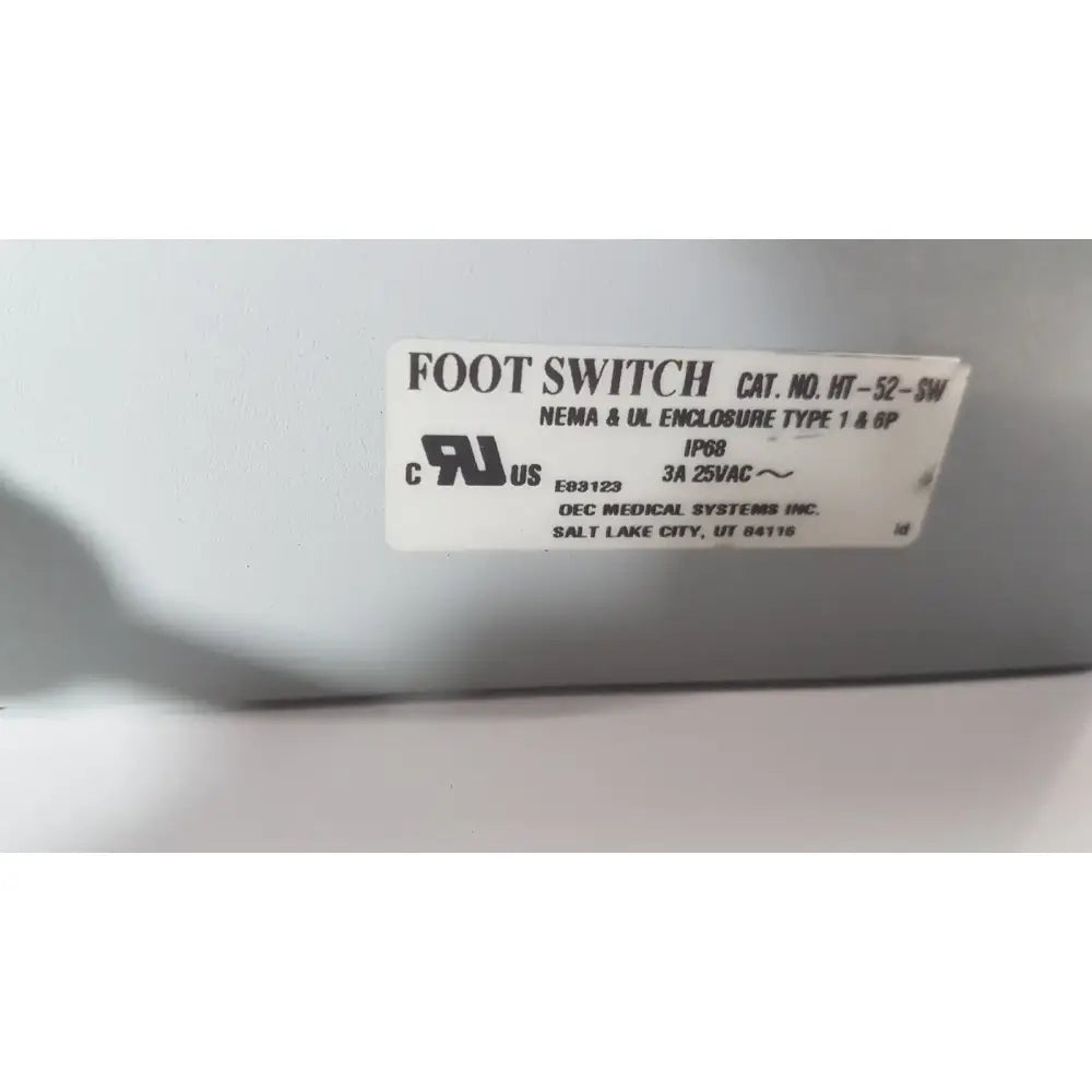 OEC Medical HT-52-SWNO HT-52-SW Foot Switch Foot Switch, as-is (for parts) product photo 6