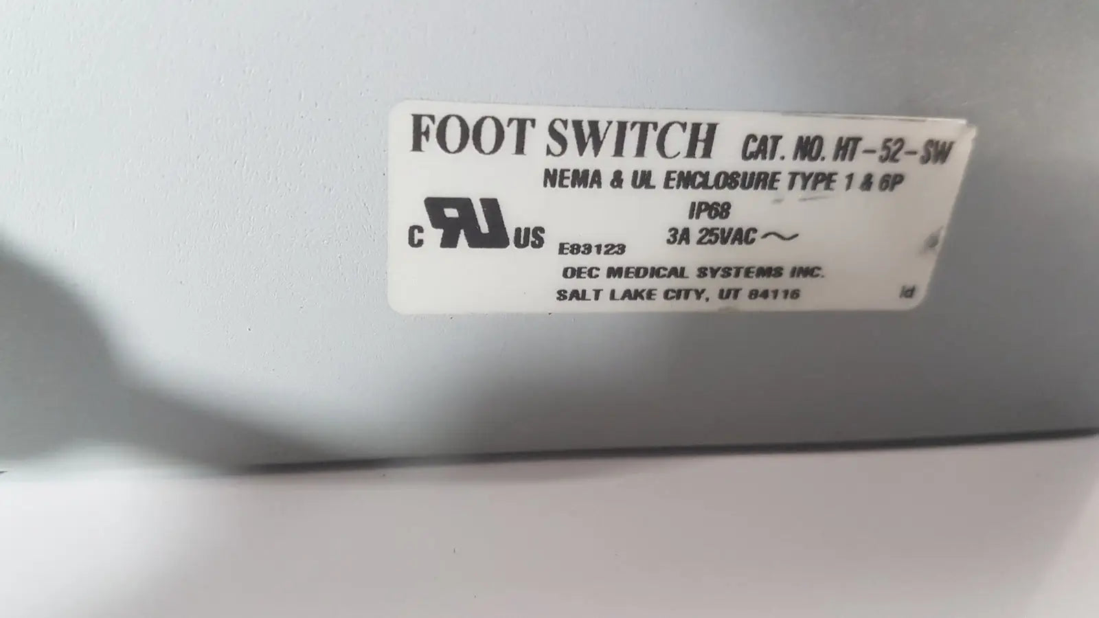 OEC Medical HT-52-SWNO HT-52-SW Foot Switch Foot Switch, as-is (for parts) product photo 6