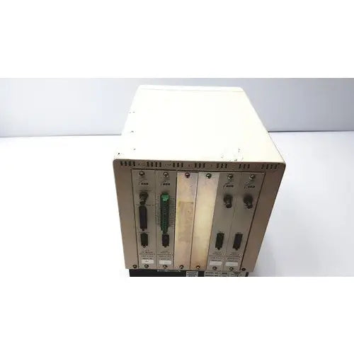 Beige metal oem esa coulochem ii electrochemical detector rack-mounted unit with multiple ports and green indicator light