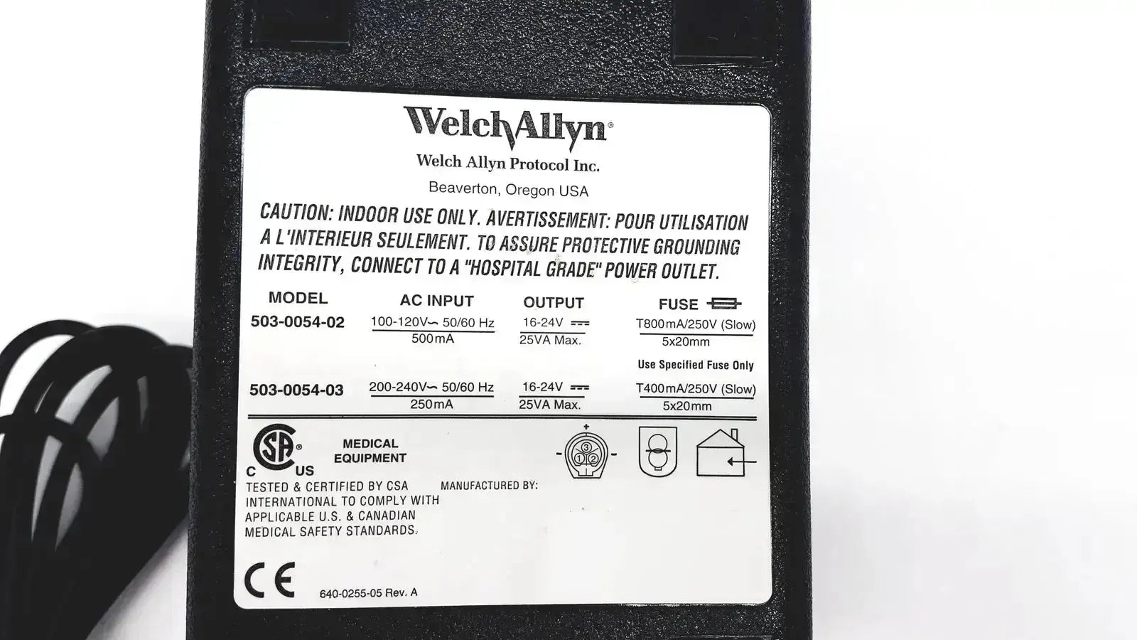 Welch Allyn OEM Power Supply for Welch Allyn Propaq Patient Monitor Charger 503-0054-02 Power Supply, second-hand product photo 13