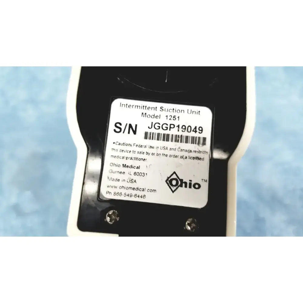 OHIO Intermittent Suction Regulator Unit Model 1251 S/N JGGP19049 Suction Regulator, second-hand product photo 11