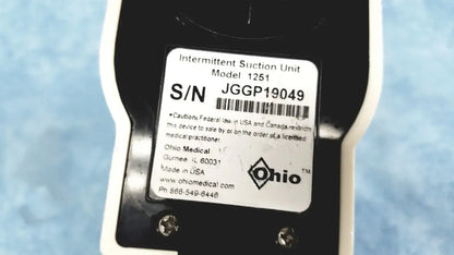 OHIO Intermittent Suction Regulator Unit Model 1251 S/N JGGP19049 Suction Regulator, second-hand product photo 11