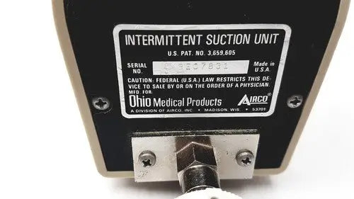 Ohio Medical Airco Intermittent Suction Vacuum Regulator Unit Wall Mt 0-200 mmHg Suction Regulator, second-hand product photo 7