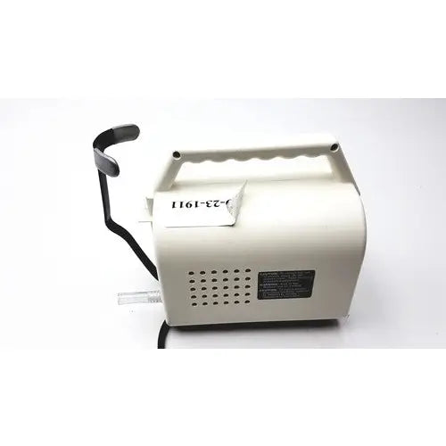 Cream-colored plastic electric hand mixer with black handle and power cord for ohio medical care-e-vac 3 portable suction device