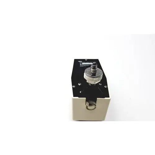 Black and beige industrial actuator with silver threaded knob on ohio medical products intermittent suction unit