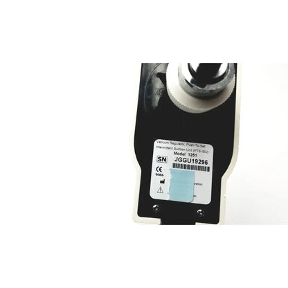 Black plastic ohio medical vacuum regulator with silver knob and white label model jggu19296 for intermittent suction unit