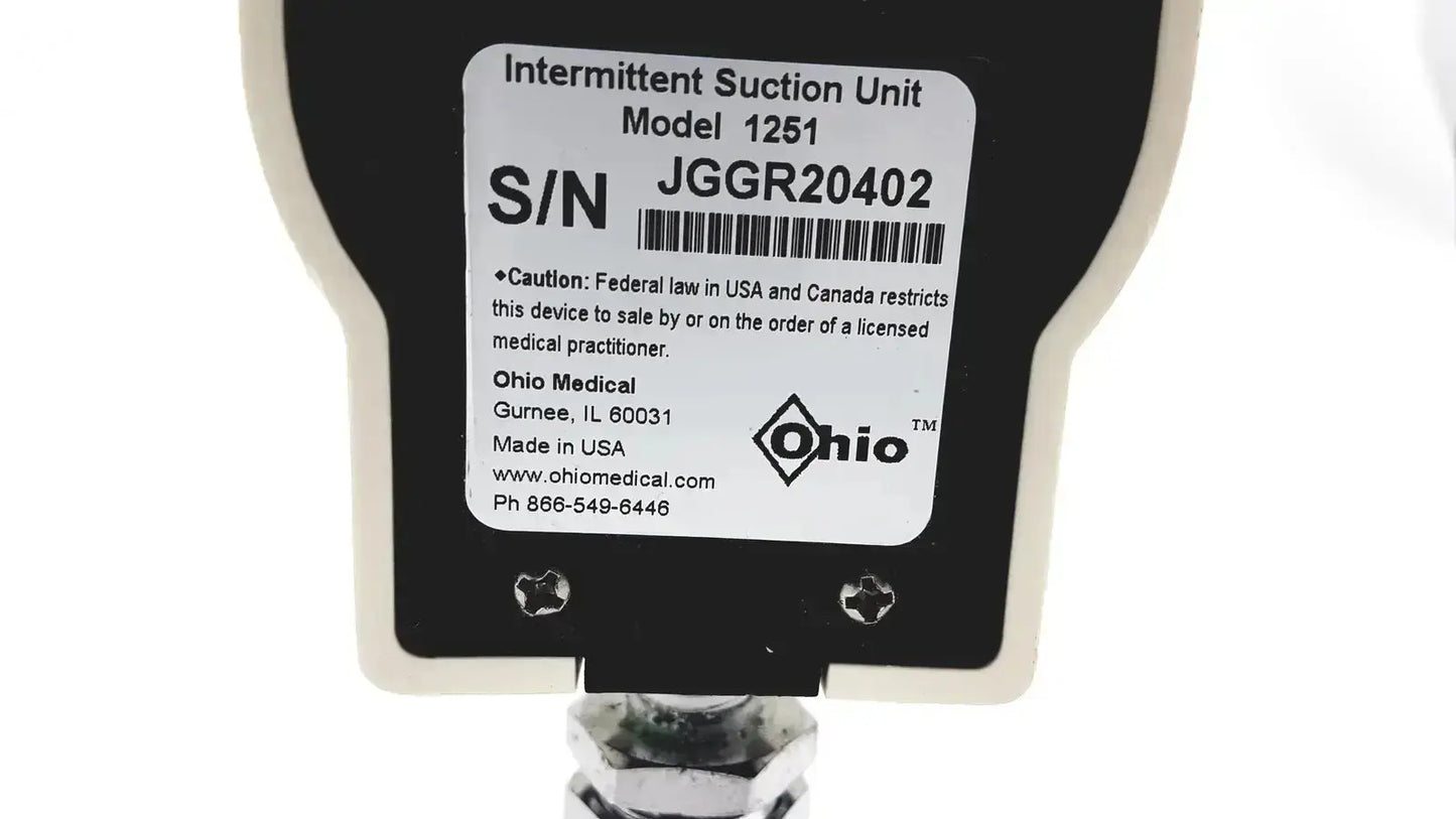 Ohio Medical Ohmeda/Ohio Medical Intermittant Suctiion Regulator Unit Model 1251 Suction Regulator, as-is (for parts) product photo 12