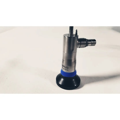 Silver olympus a1931a autoclavable 4mm 12 degree endoscope with black base and blue ring for medical use