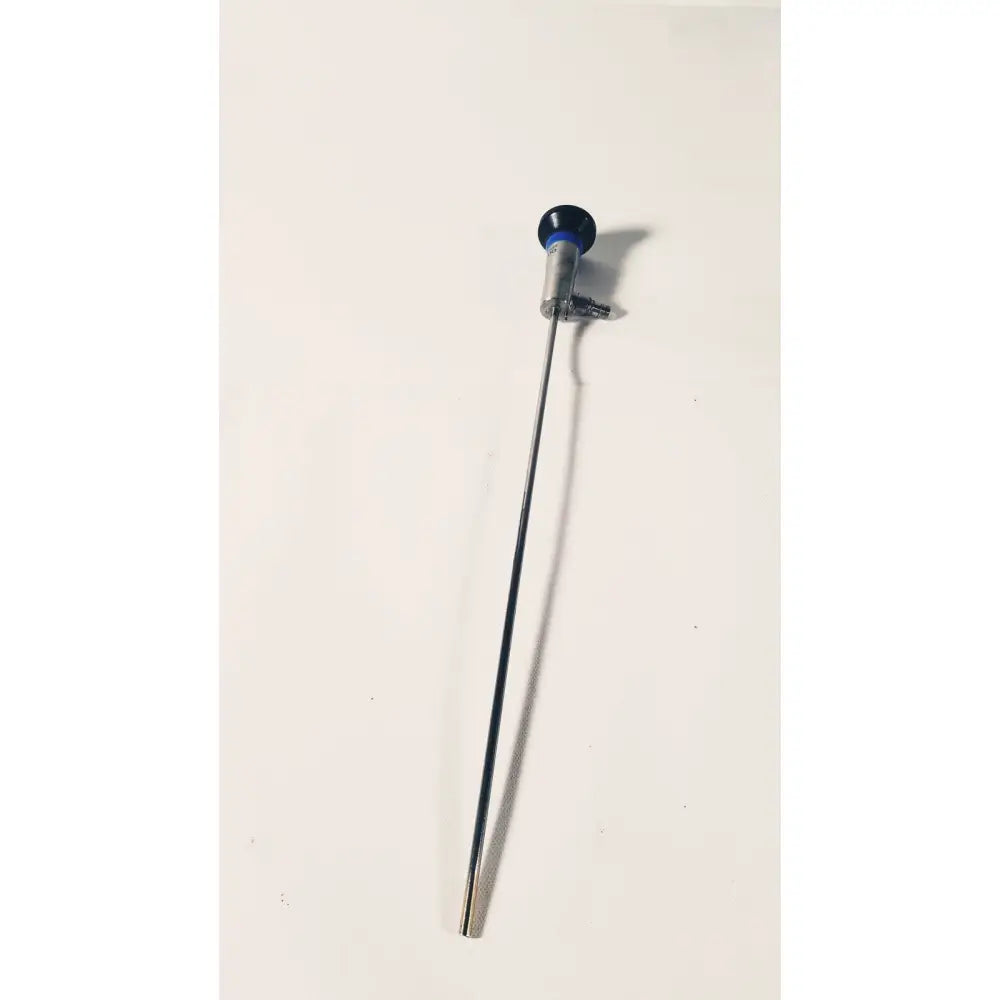 Silver surgical endoscope with blue-tipped handle and metallic shaft olympus a1931a autoclavable 4mm telescope