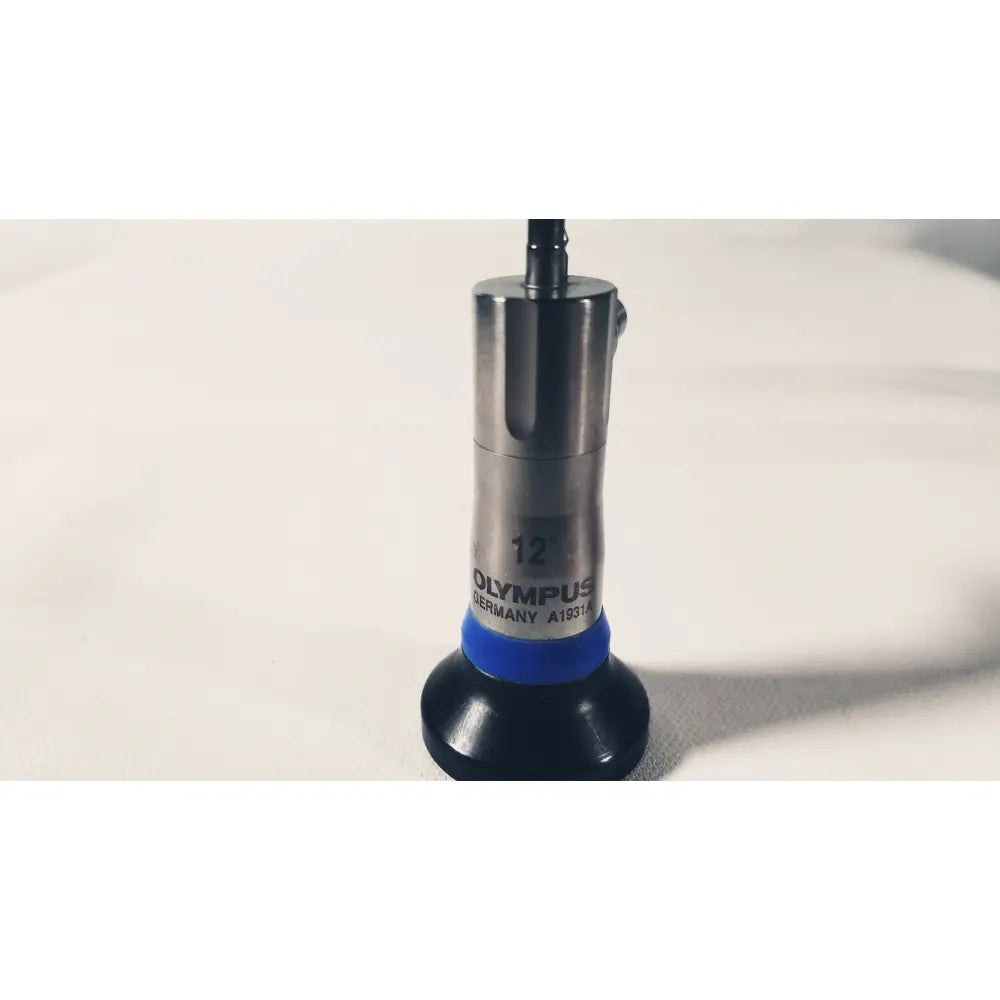 Silver and black olympus a1931a autoclavable 4mm 12 degree telescope with blue band for medical use