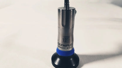 Silver and black olympus a1931a autoclavable 4mm 12 degree telescope with blue band for medical use