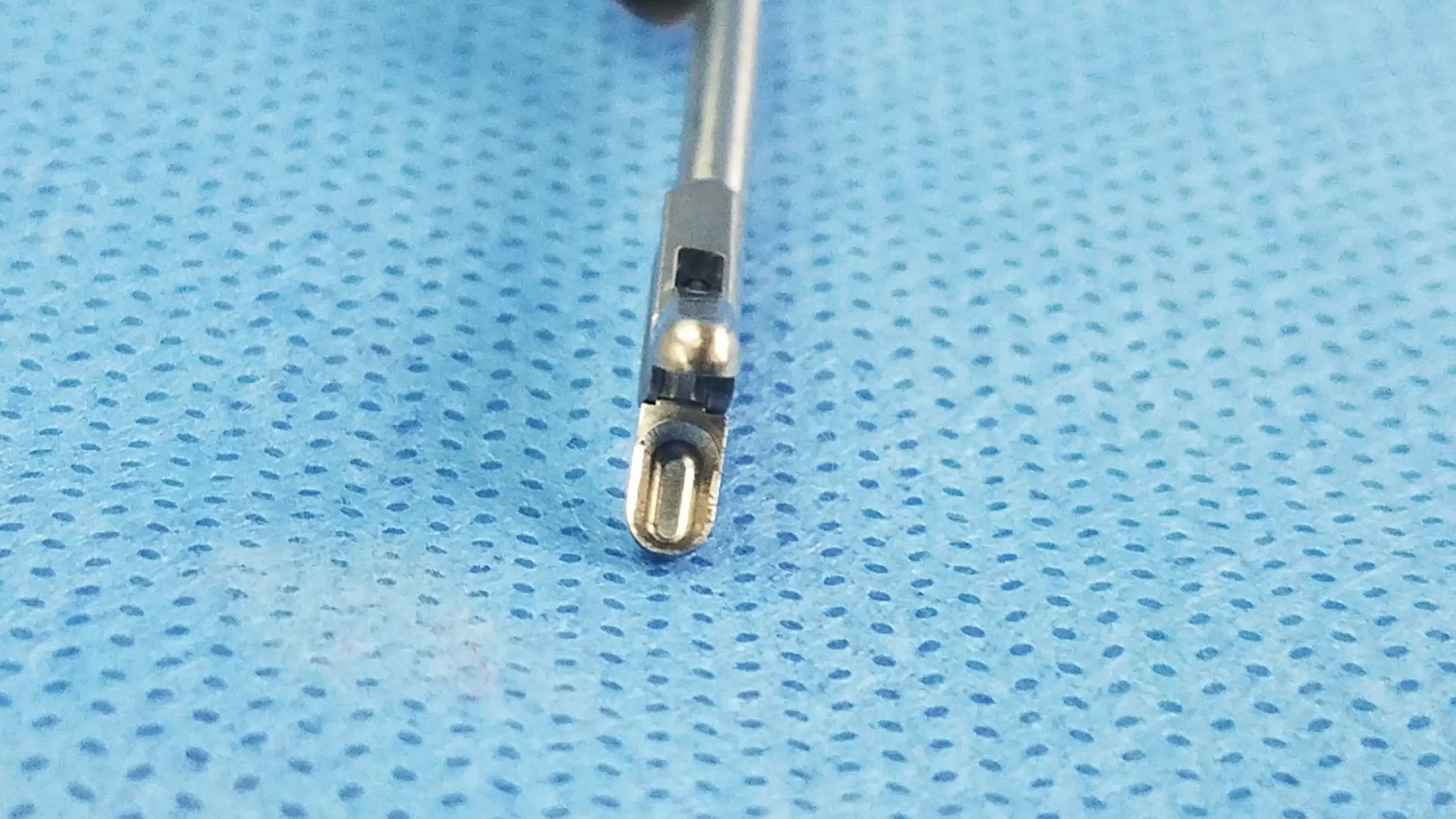Olympus A20713A metallic optical biopsy spoon forceps with slender polished shaft and circular opening tip for 30° telescope