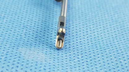 Olympus A20713A metallic optical biopsy spoon forceps with slender polished shaft and circular opening tip for 30° telescope