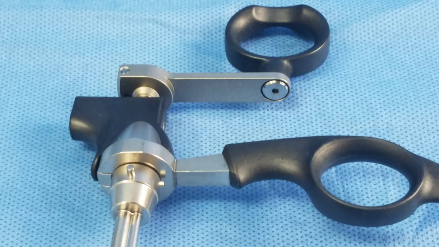 Black and silver olympus a20713a optical biopsy spoon biopsy forceps with ergonomic handles for 30° telescope use