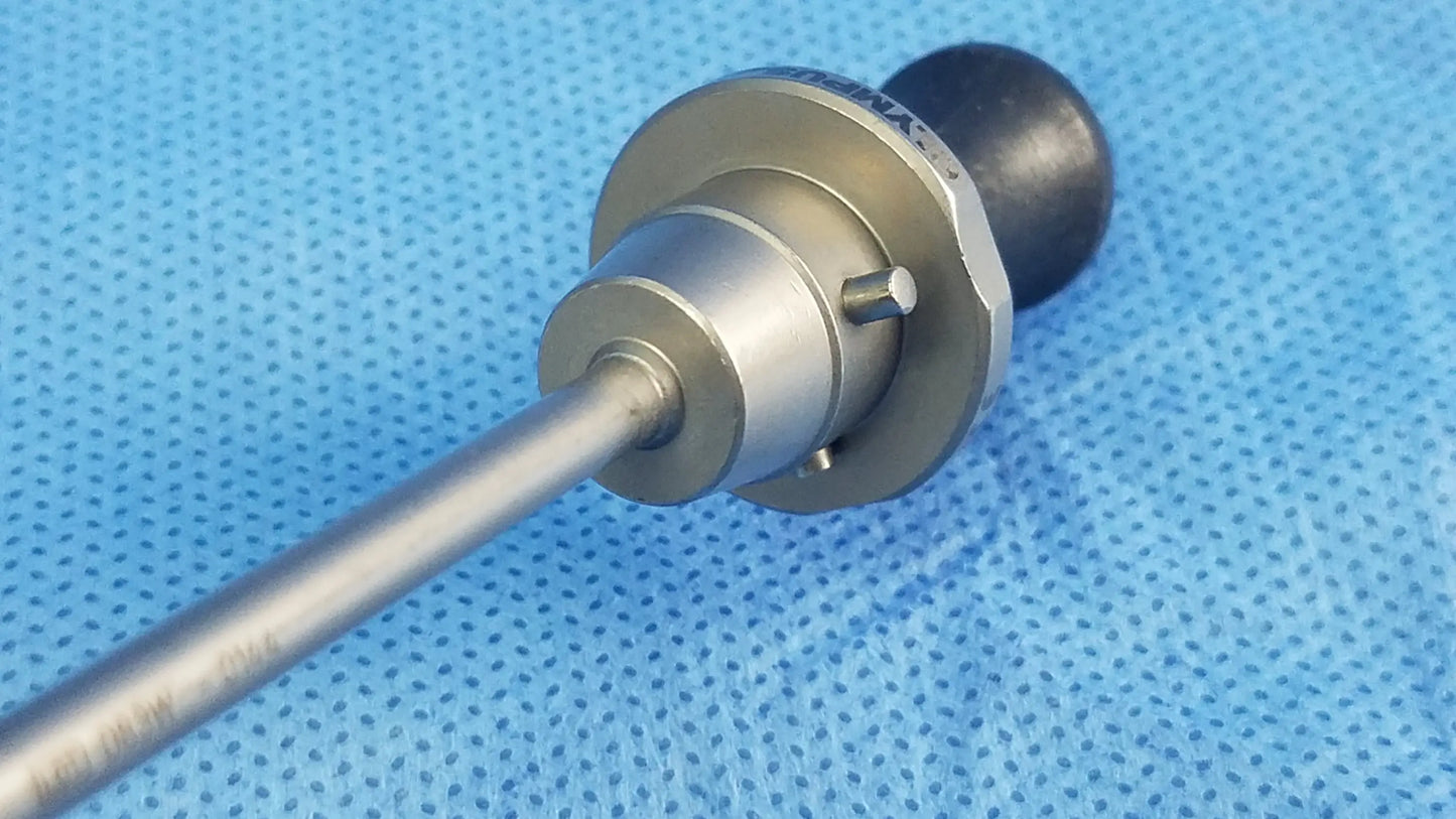 Silver standard obturator instrument component with black spherical handle and metallic shaft compatible olympus a20906a