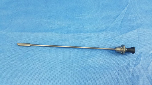 Silver standard obturator instrument component with black handle and metallic shaft compatible olympus a20906a