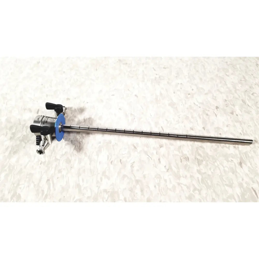 Silver surgical instrument olympus a20933a 21fr with blue circular sheath component and black handles for medical use