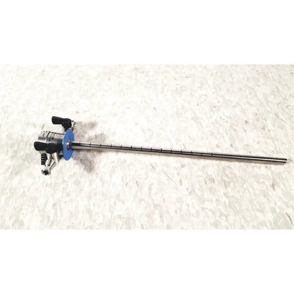 Silver surgical instrument olympus a20933a 21fr with blue circular sheath component and black handles for medical use