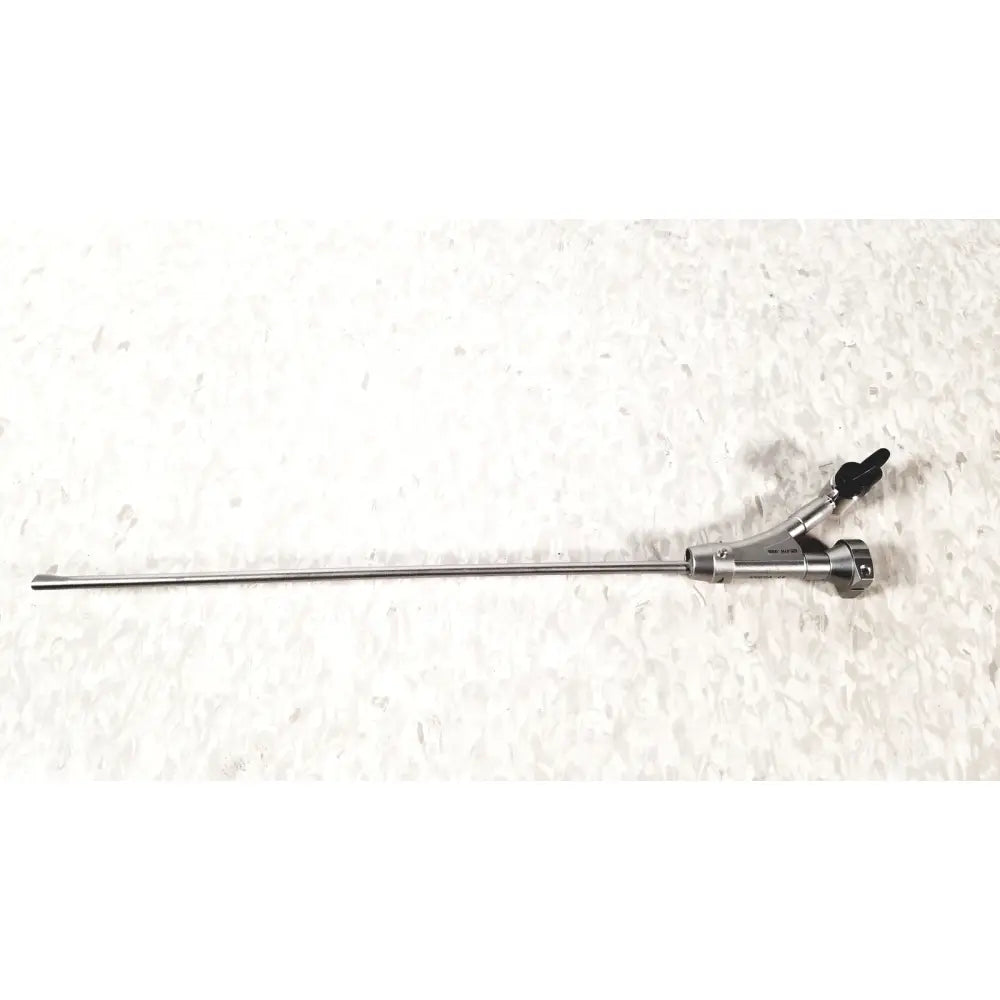 Silver olympus a20975a endoscope bridge with slender metallic shaft and black-tipped control knobs for precision use