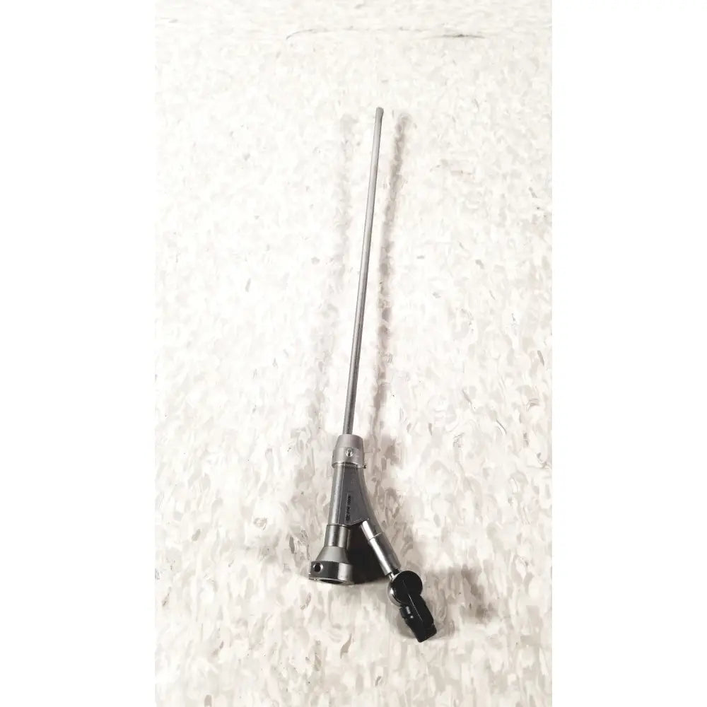 Silver olympus a20975a endoscope bridge with slender elongated shaft and y-shaped connector housing