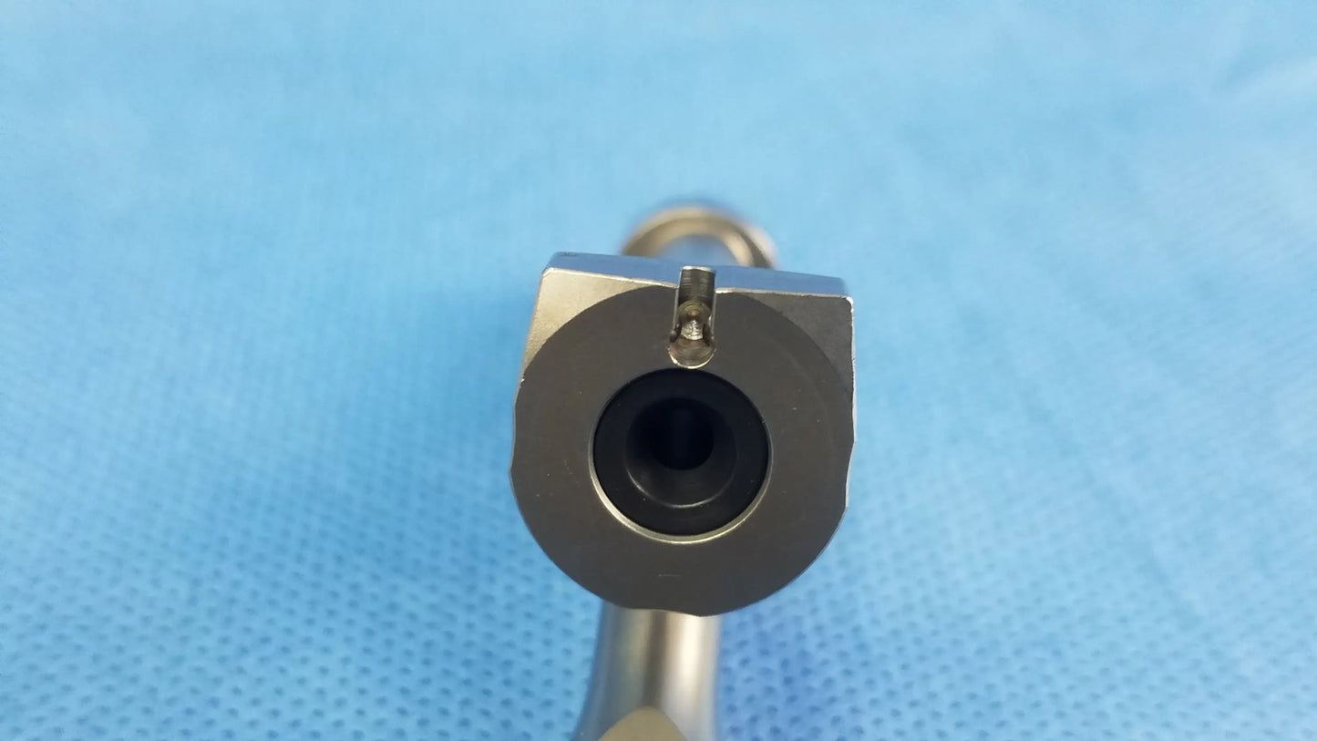 Silver surgical cysto bridge with square head and circular opening compatible Olympus telescope cysto bridge dual channel