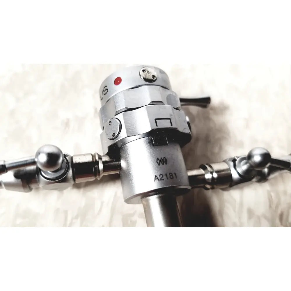 Silver textured metallic surgical instrument with engraved markings olympus a2181 endoscope sheath 27fr