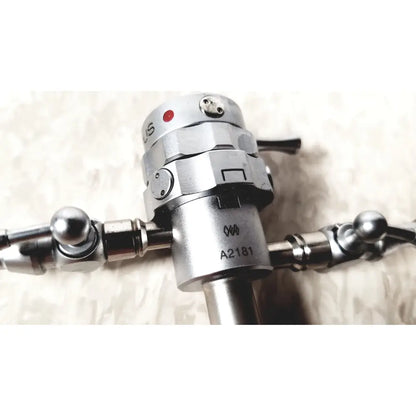 Silver textured metallic surgical instrument with engraved markings olympus a2181 endoscope sheath 27fr
