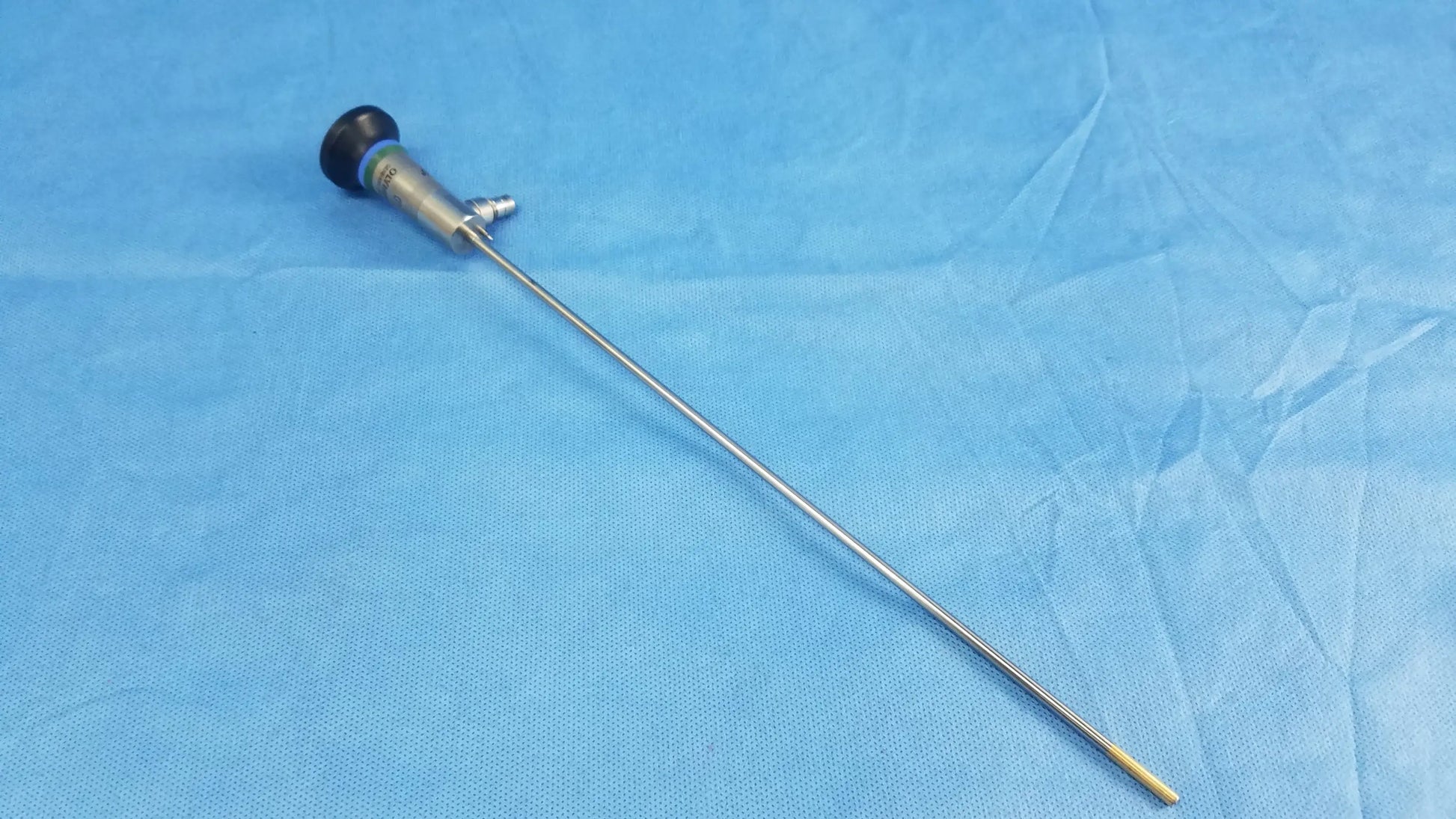 Silver surgical endoscope with black and blue handle for compatible Olympus cystoscopic systems a22000a autoclave cystoscope 0 degrees