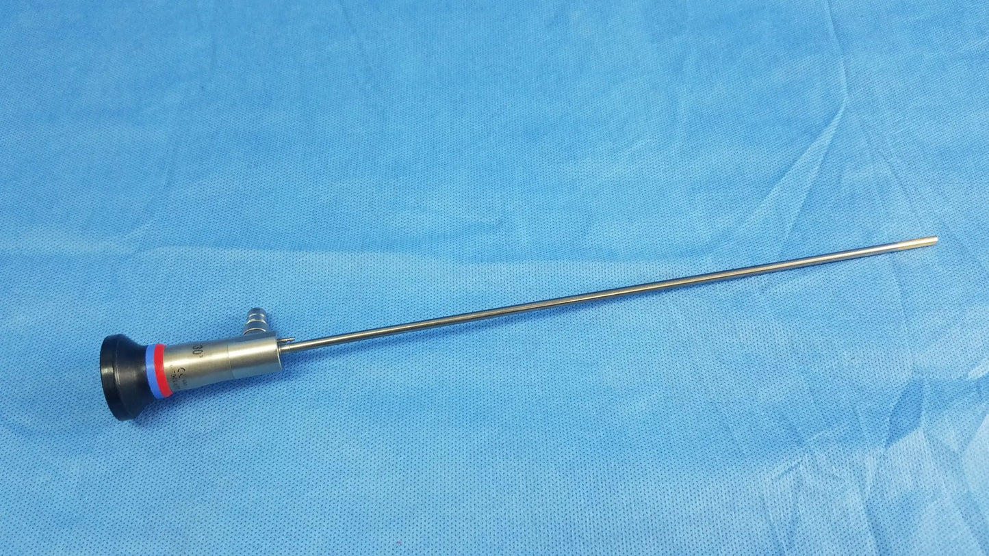 Silver autoclavable cystoscope with black and red-tipped handle compatible olympus cystoscopic a22002a system