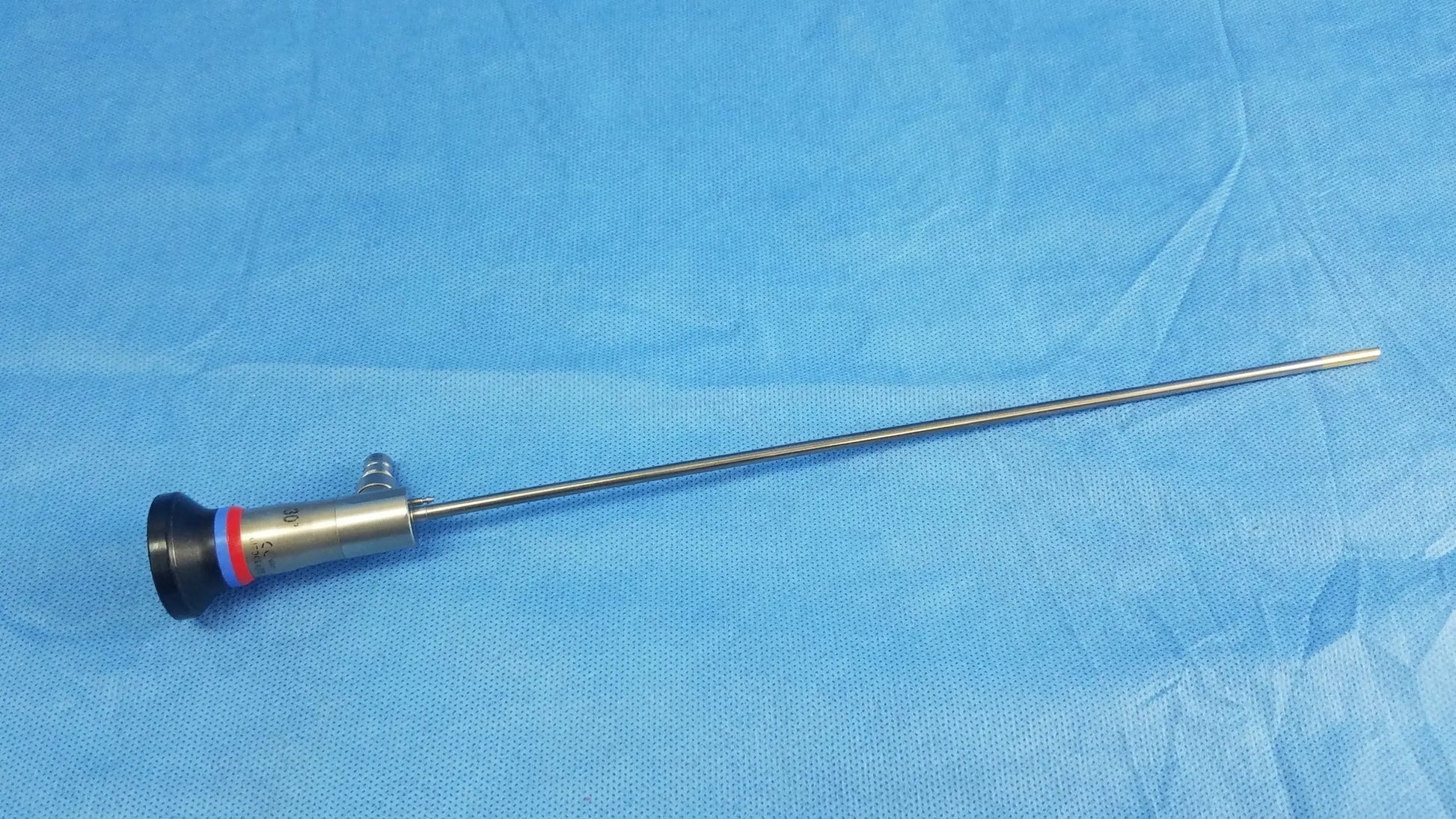 Silver autoclavable cystoscope with black and red-tipped handle compatible olympus cystoscopic a22002a system
