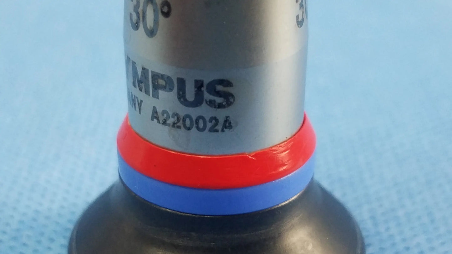 Silver olympus a22002a 30° autoclave cystoscope lens with red and blue rings compatible olympus cystoscopic systems