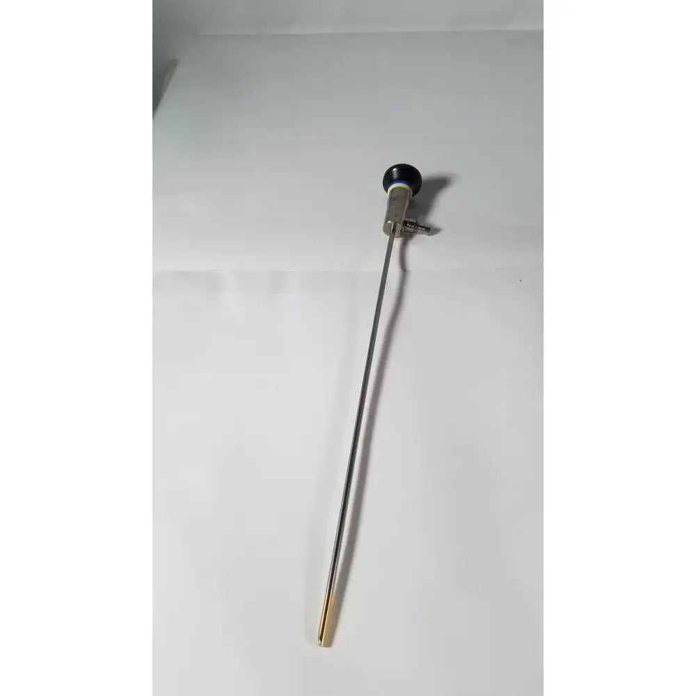A sleek metallic endoscope with a black-tipped handle and reflective shaft olympus a22003a 4mm 70 degree scope