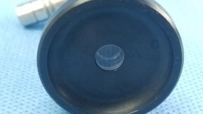 Black rubber suction cup with clear plastic center compatible with olympus endoscopic systems rigid scope 70 degree