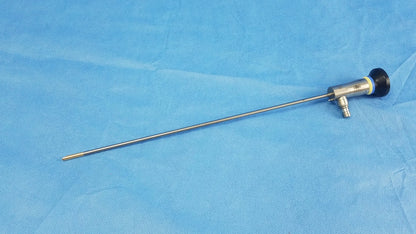 Silver rigid scope olympus a22003a with black knob and metallic joints compatible with olympus endoscopic systems