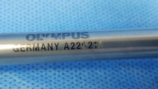 Silver-colored metal rotatable outer sheath engraved olympus germany a22021a for medical use 27 fr