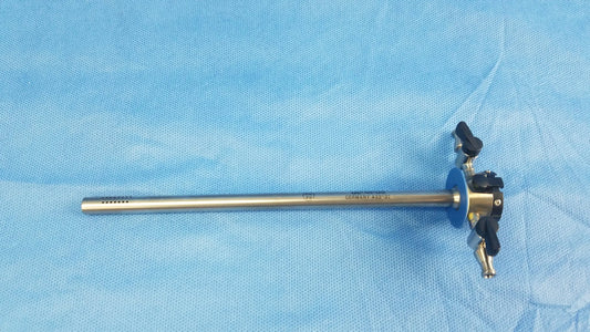 Olympus A22021A rotatable outer sheath with silver metallic shaft black ergonomic handles and blue circular accents