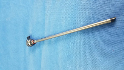 Silver olympus a22042a resection sheath 26fr with slender metallic shaft and black-tipped endoscopic instrument component