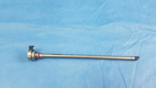 Silver metallic resection sheath instrument component with engraved branding for endoscopic use olympus a22042a 26fr